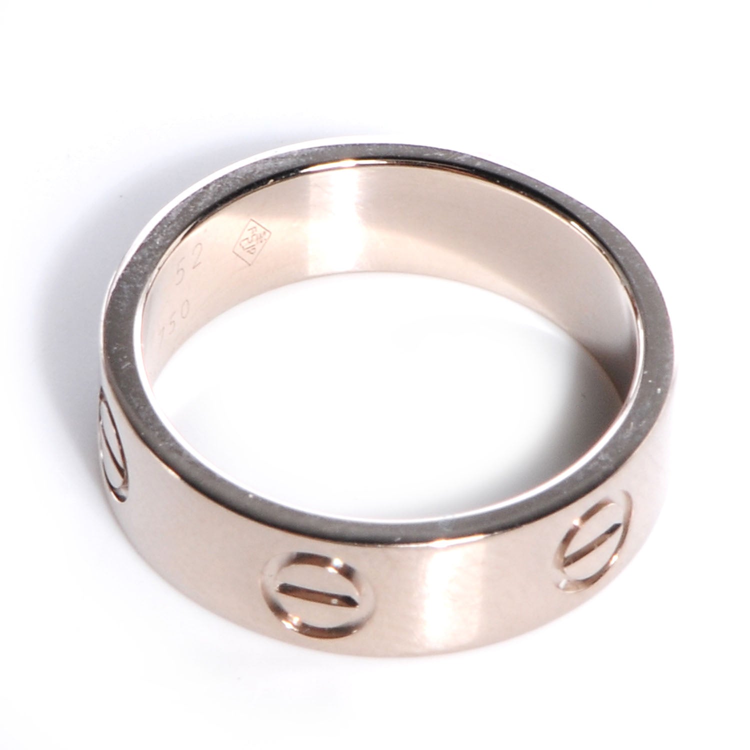 Cartier 18K White Gold 5.5mm LOVE Ring 52 6 4 of 5