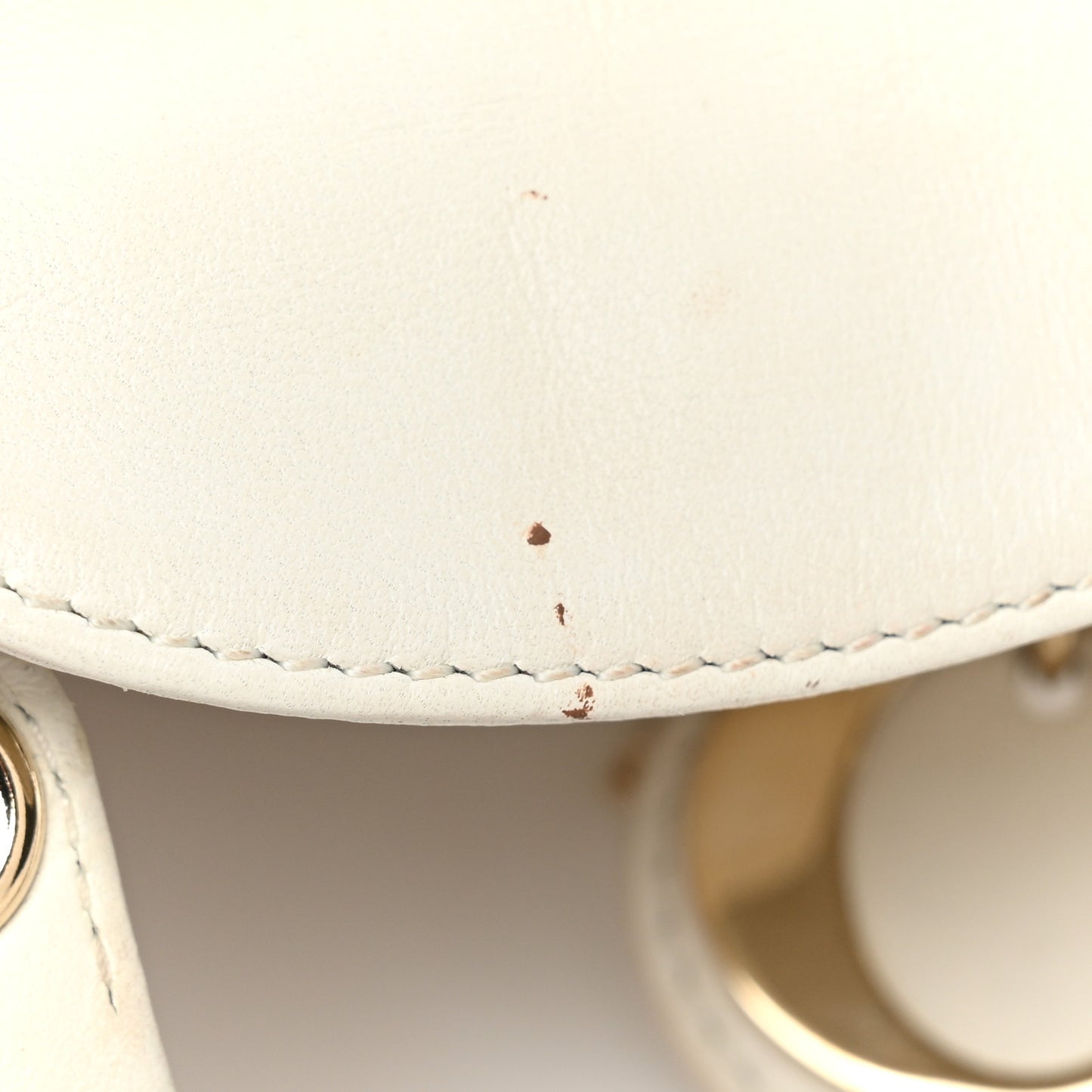 Lambskin Cannage Micro Lady Dior White