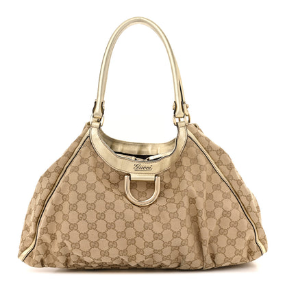Gucci Monogram Large D Gold Hobo Metallic Gold 1 of 17