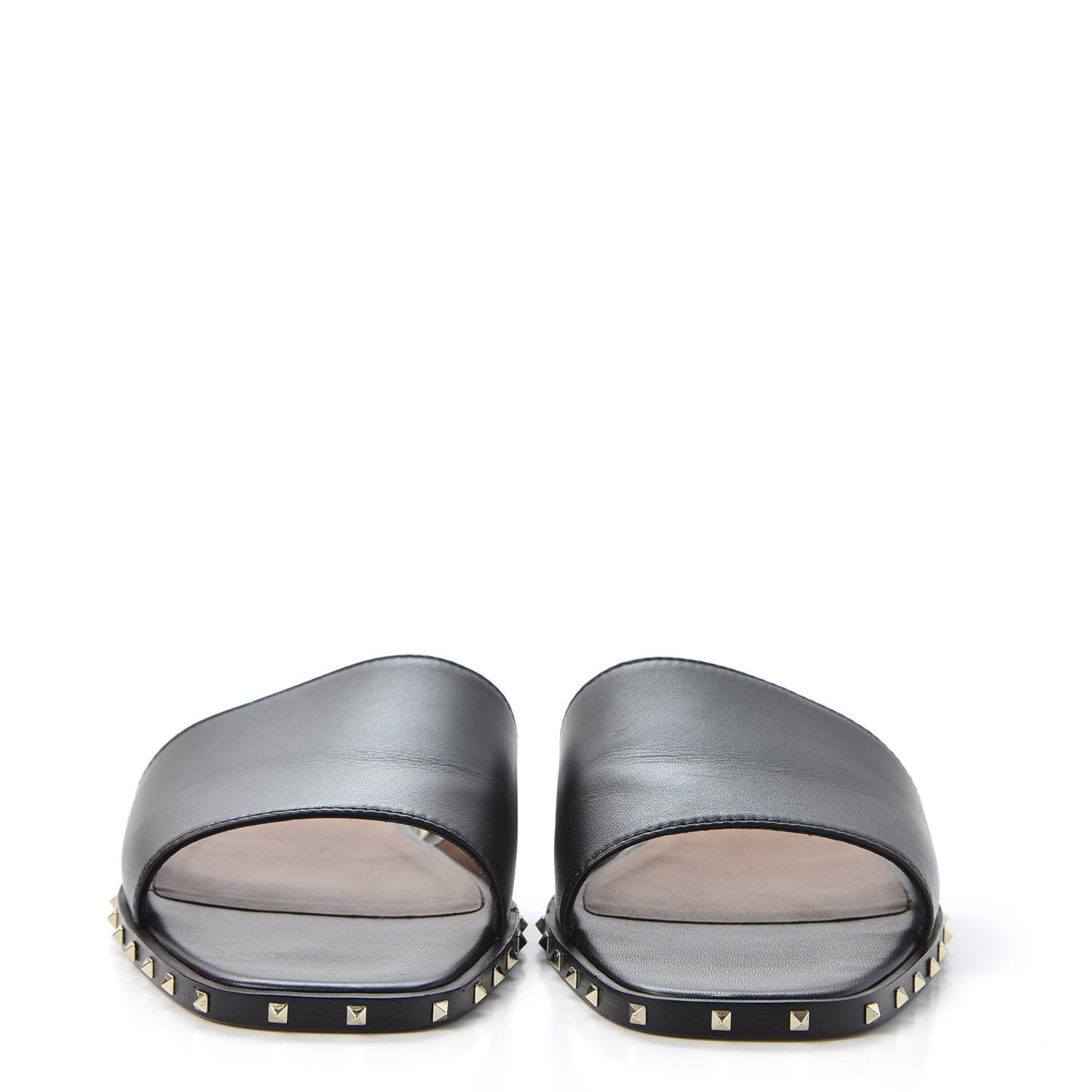 Valentino Garavani Nappa Soul Rockstud Flat Slide Sandals 40 Black 3 of 10