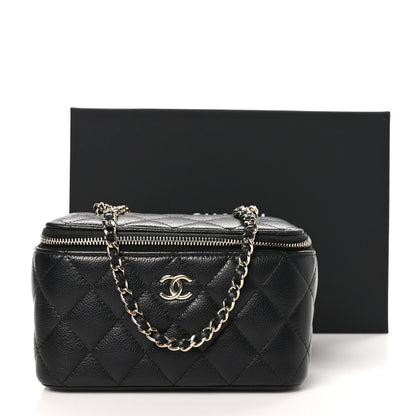 Chanel Caviar Quilted Small Tiny CC Vanity Case With Chain Black 12 of 12