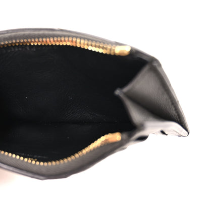 Saint Laurent Calfskin Monogram 5 Fragments Zip Pouch Card Holder Fog 5 of 7