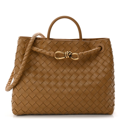 Bottega Veneta Nappa Intrecciato Medium Andiamo Shoulder Bag Dark Praline 1 of 11