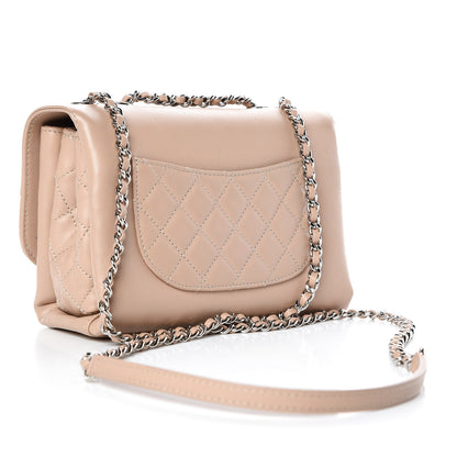 Chanel Calfskin Mini Tramezzo Flap Beige 3 of 9