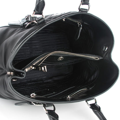 Prada Tessuto Soft Calf Tote Nero Black 5 of 9