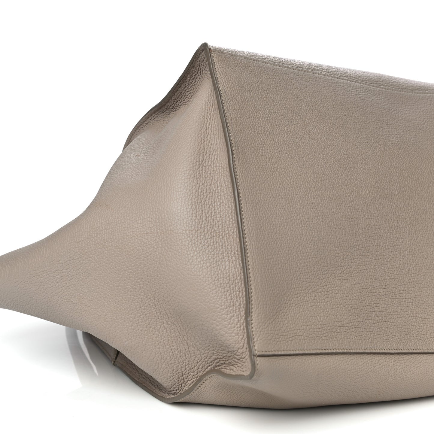 Supple Grained Calfskin Medium Big Bag Light Taupe