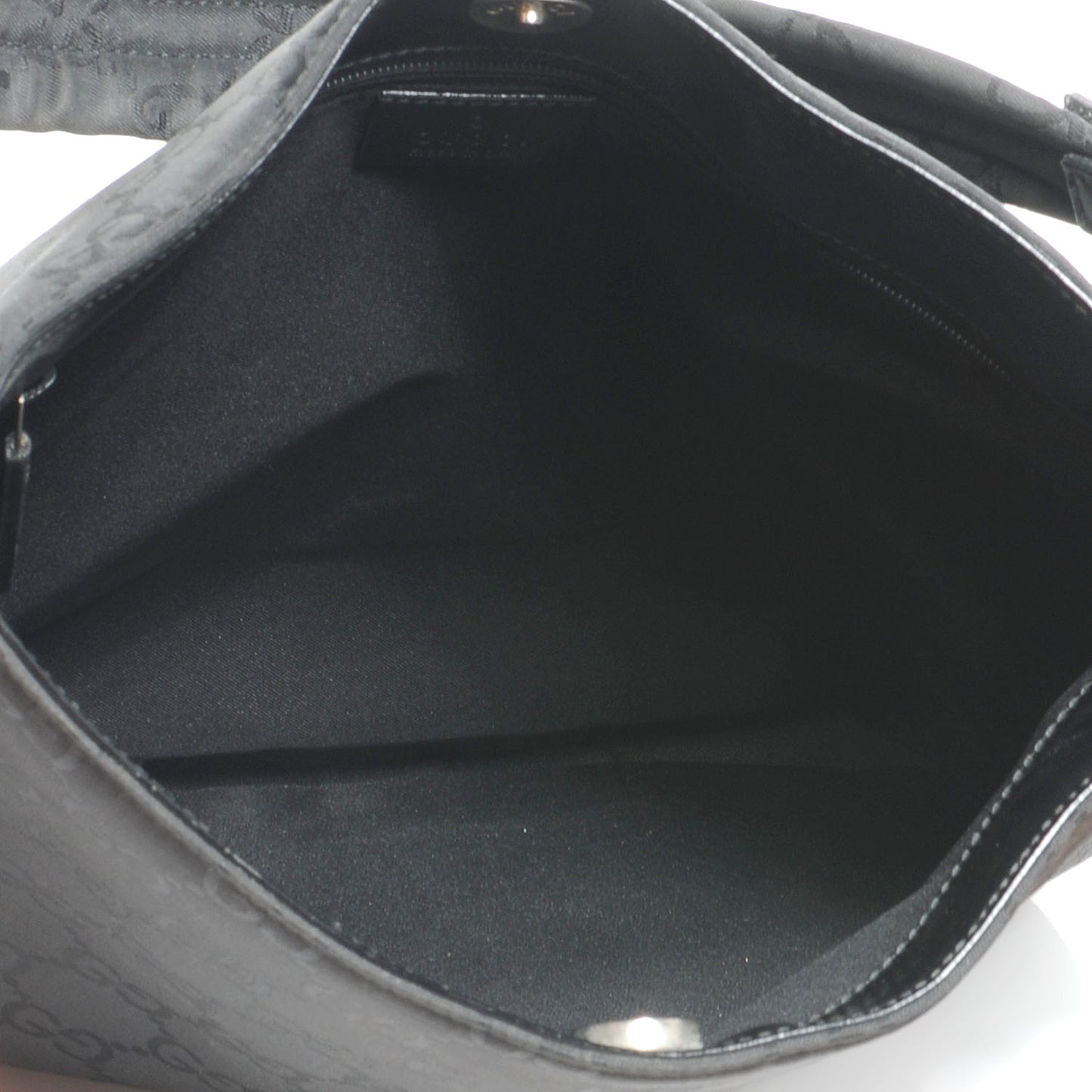 Nylon Monogram Shoulder Bag Black