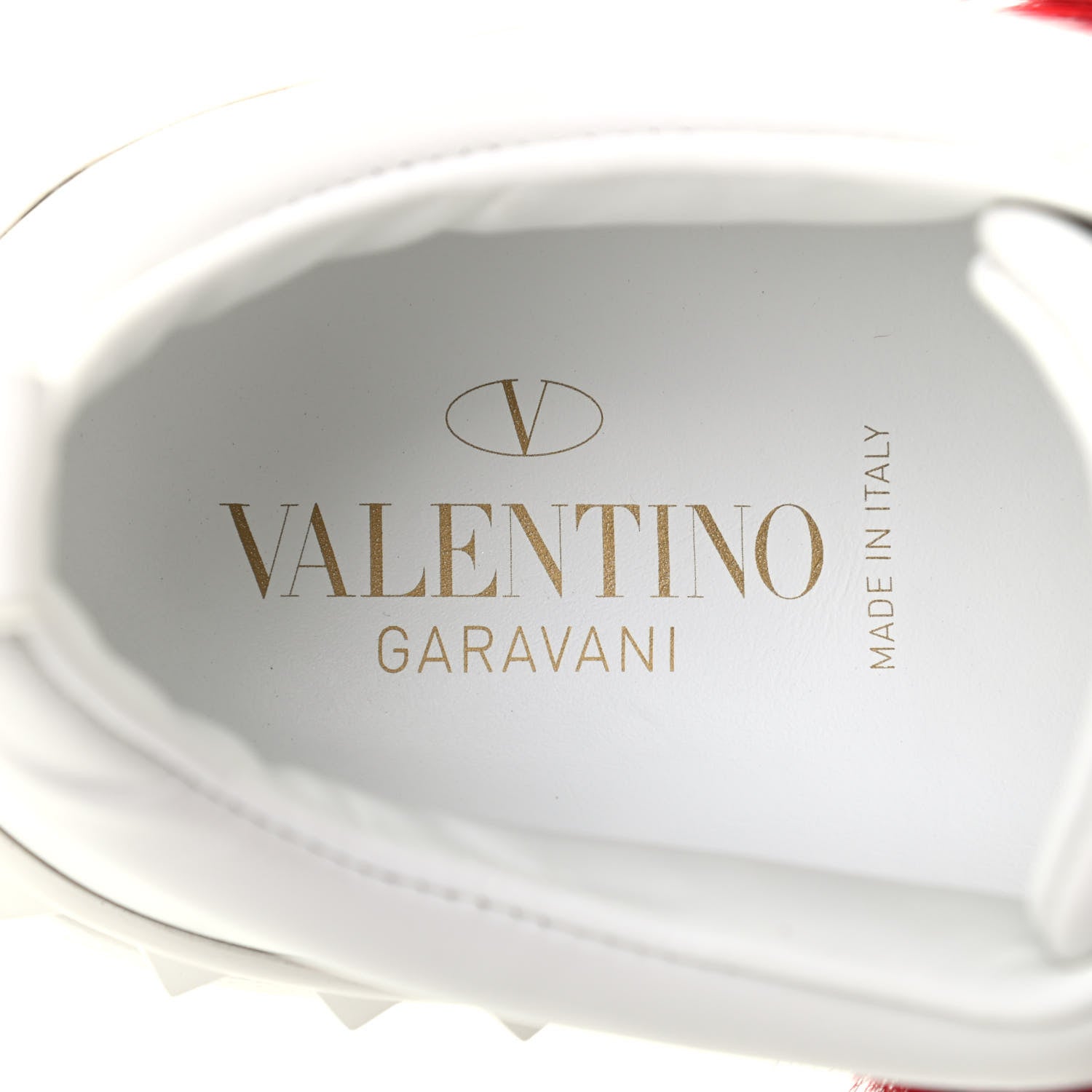 Valentino Garavani Calfskin Mink Fur Sneakers 37 White Rosso Valentino 7 of 9
