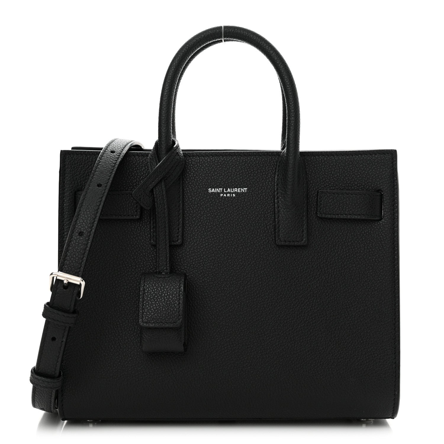 Saint Laurent Grained Calfskin Nano Sac De Jour Black 1 of 13