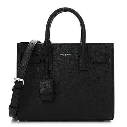 Saint Laurent Grained Calfskin Nano Sac De Jour Black 1 of 13