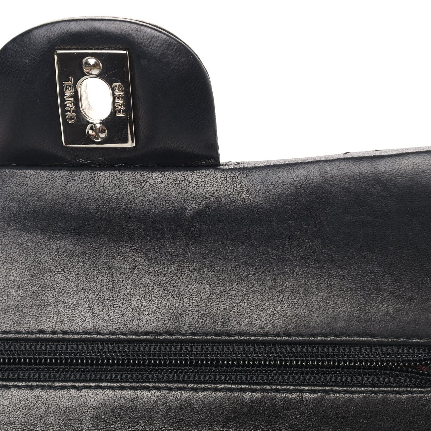 Lambskin Quilted Small Double Flap Black