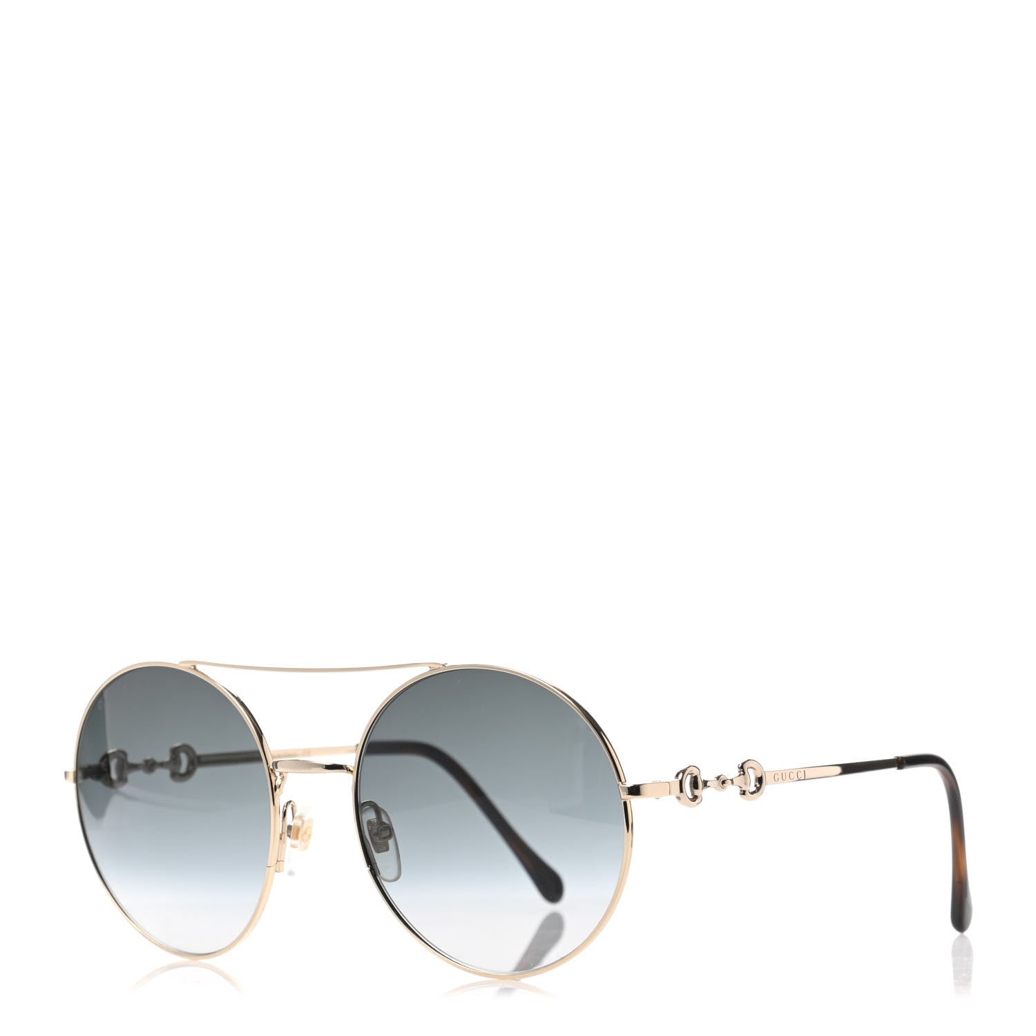 Gucci Round Horsebit Sunglasses GG0878S Gold 1 of 4