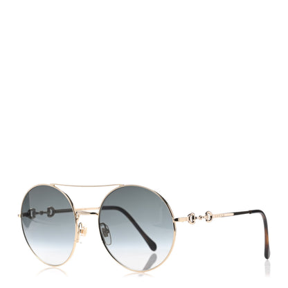 Gucci Round Horsebit Sunglasses GG0878S Gold 1 of 4