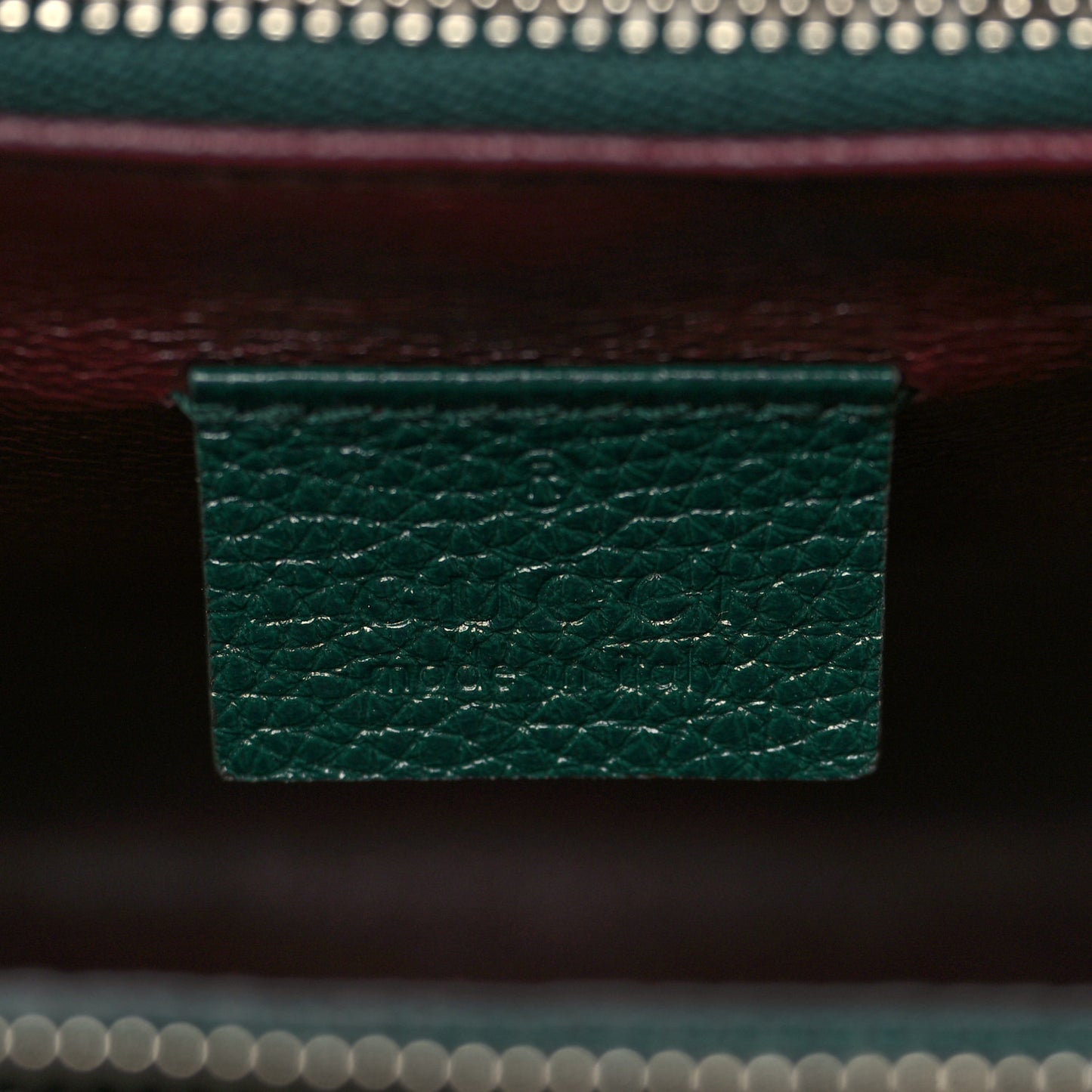 Grainy Calfskin Small Zumi Top Handle Bag Vintage Green