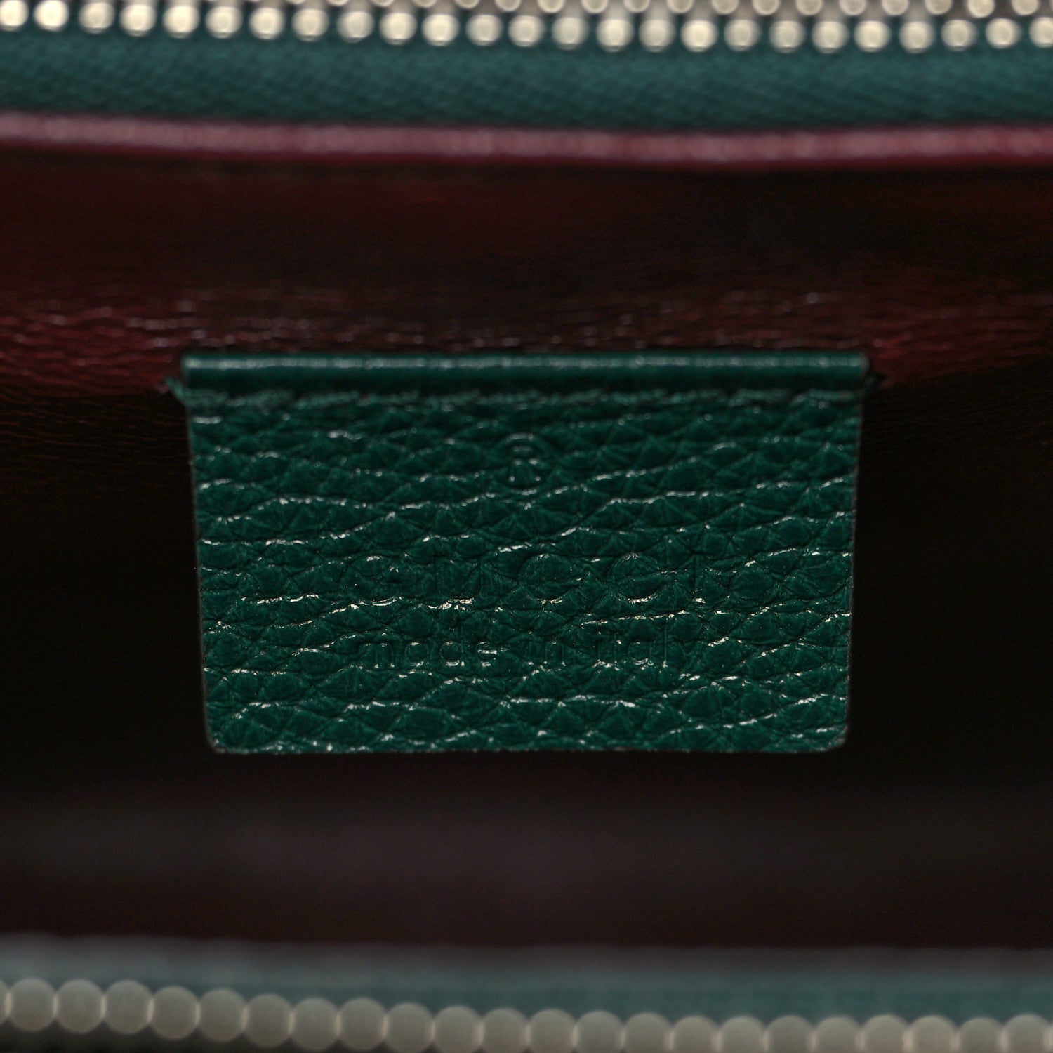 Gucci Grainy Calfskin Small Zumi Top Handle Bag Vintage Green 6 of 9