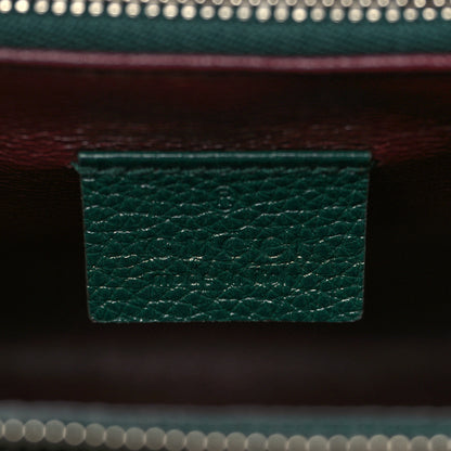 Gucci Grainy Calfskin Small Zumi Top Handle Bag Vintage Green 6 of 9