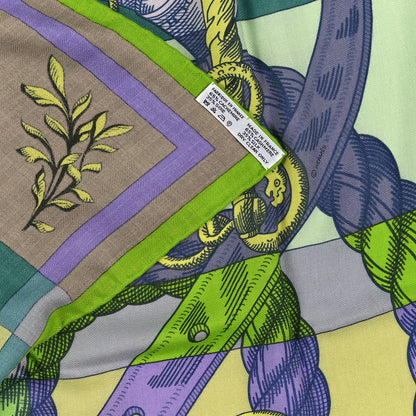 Hermes Cashmere Silk Double Face Della Cavalleria Fine Scarf 140 3 of 5