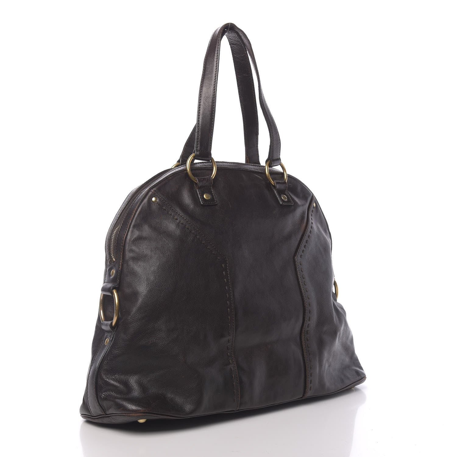 Saint Laurent Calfskin Oversized Muse Brown 3 of 19