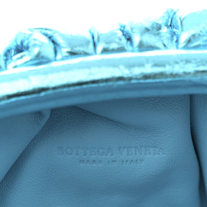 Bottega Veneta Metallic Crushed Calfskin The Mini Pouch Sky Blue 5 of 9