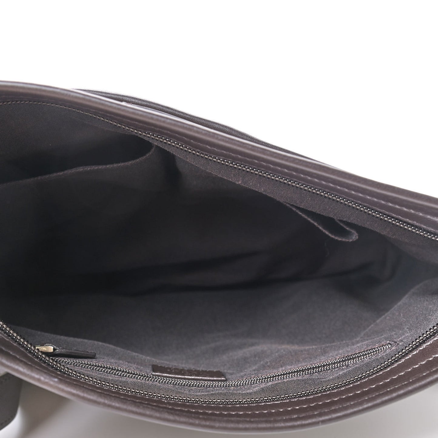 GG Monogram Web Flat Messenger Floral Bag Dark Brown