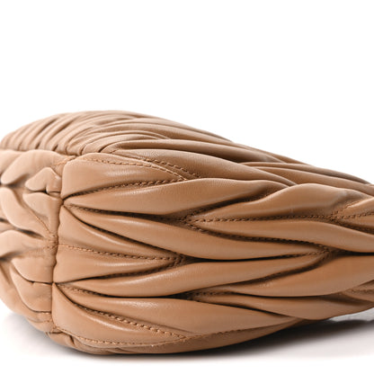 Miu Miu Nappa Matelasse Small Wander Hobo Caramel 9 of 9