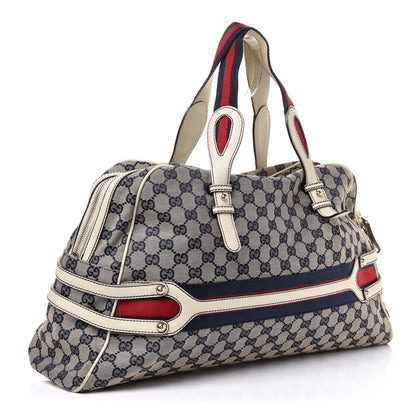 Gucci Monogram Vintage Web Signature XL Bowler White 2 of 15