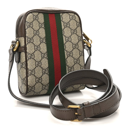 Gucci GG Supreme Monogram Web Mini Ophidia Messenger Brown 3 of 10