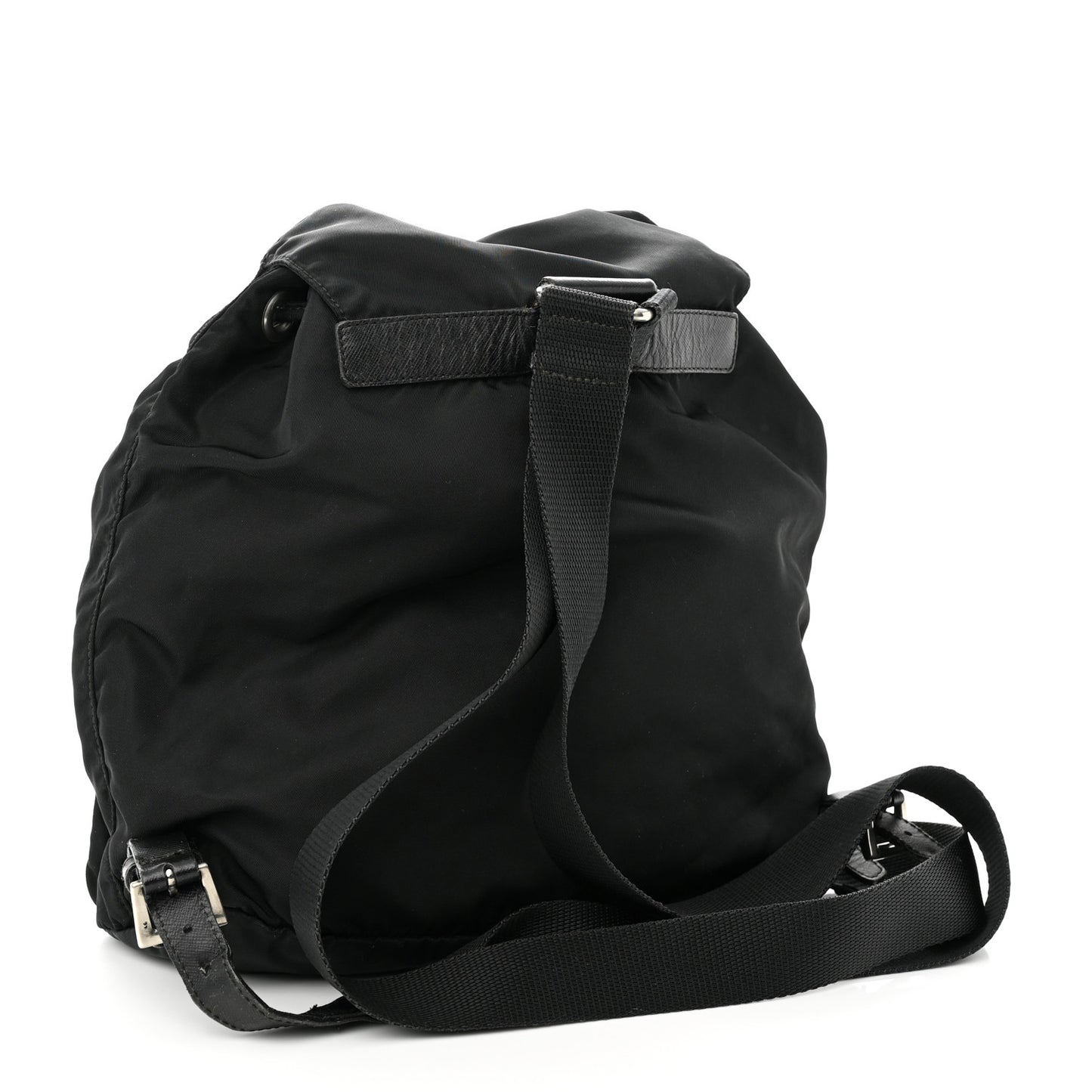 Tessuto Nylon Saffiano Small Backpack Black
