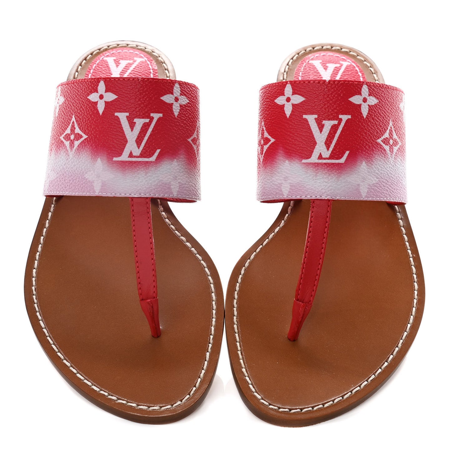 Monogram Escale Palma Sandals 37.5 Rouge