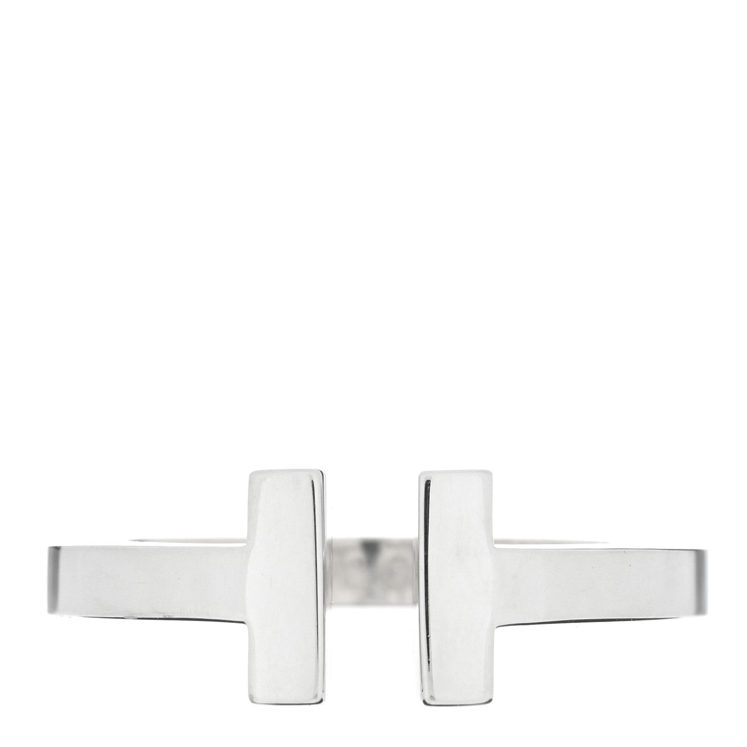 Tiffany Sterling Silver T Square Ring 55 7.25 1 of 4