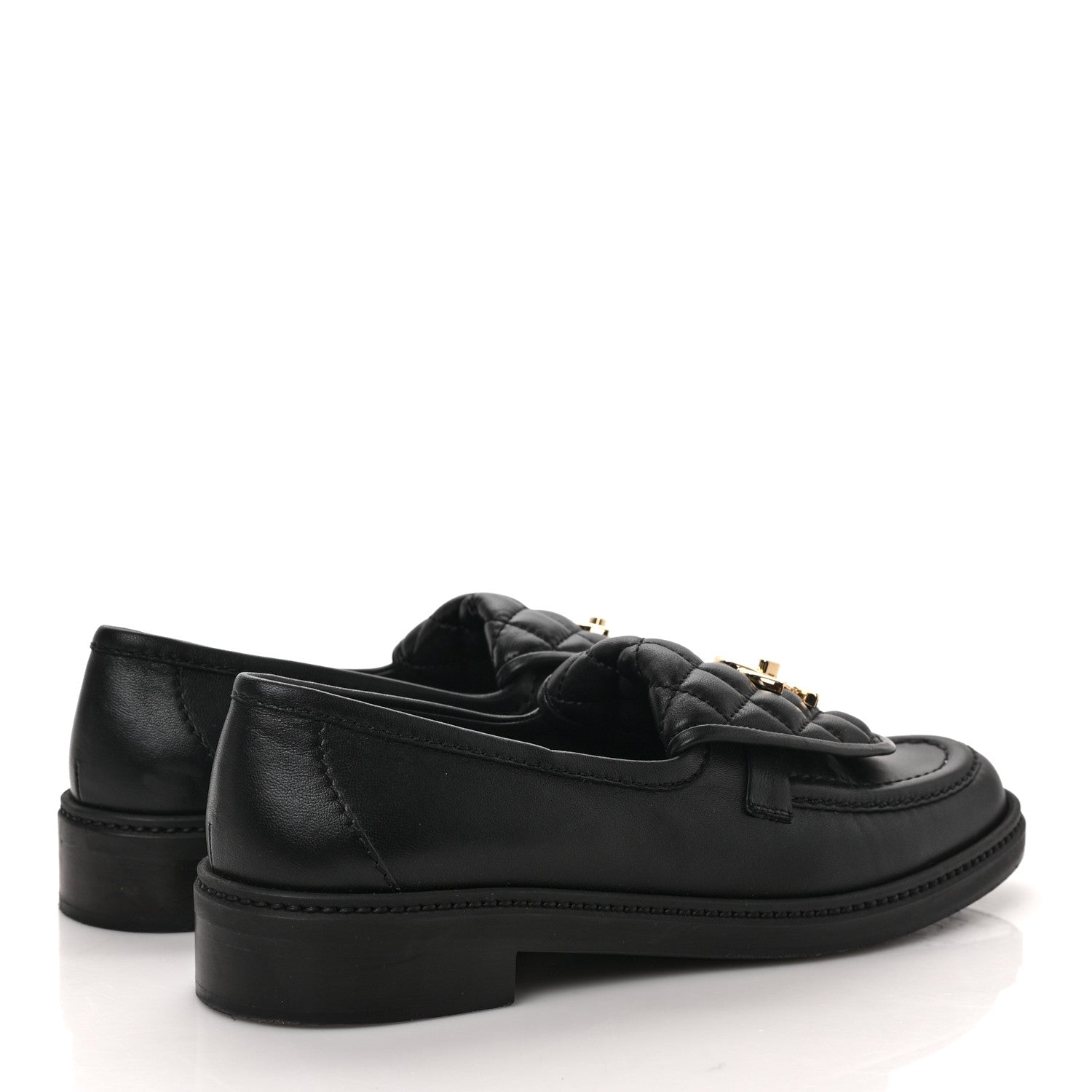 Chanel Lambskin Quilted CC Turnlock Loafers 40 Black 4 of 9