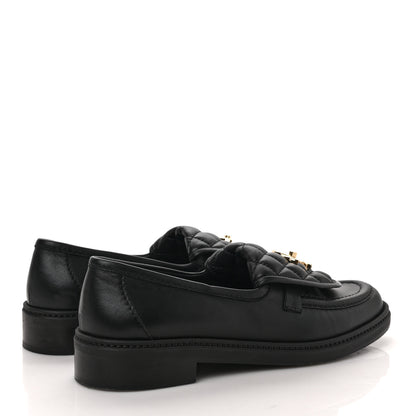 Chanel Lambskin Quilted CC Turnlock Loafers 40 Black 4 of 9