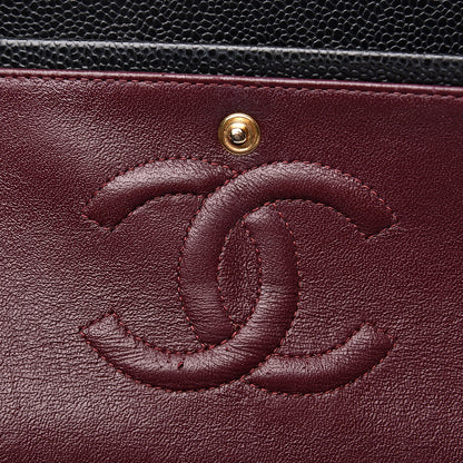 Chanel Caviar Quilted Medium Double Flap Black 12 of 14