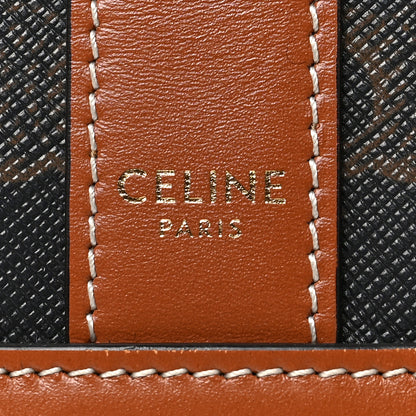 Celine Triomphe Canvas Calfskin Medium Bucket Bag Tan 6 of 10