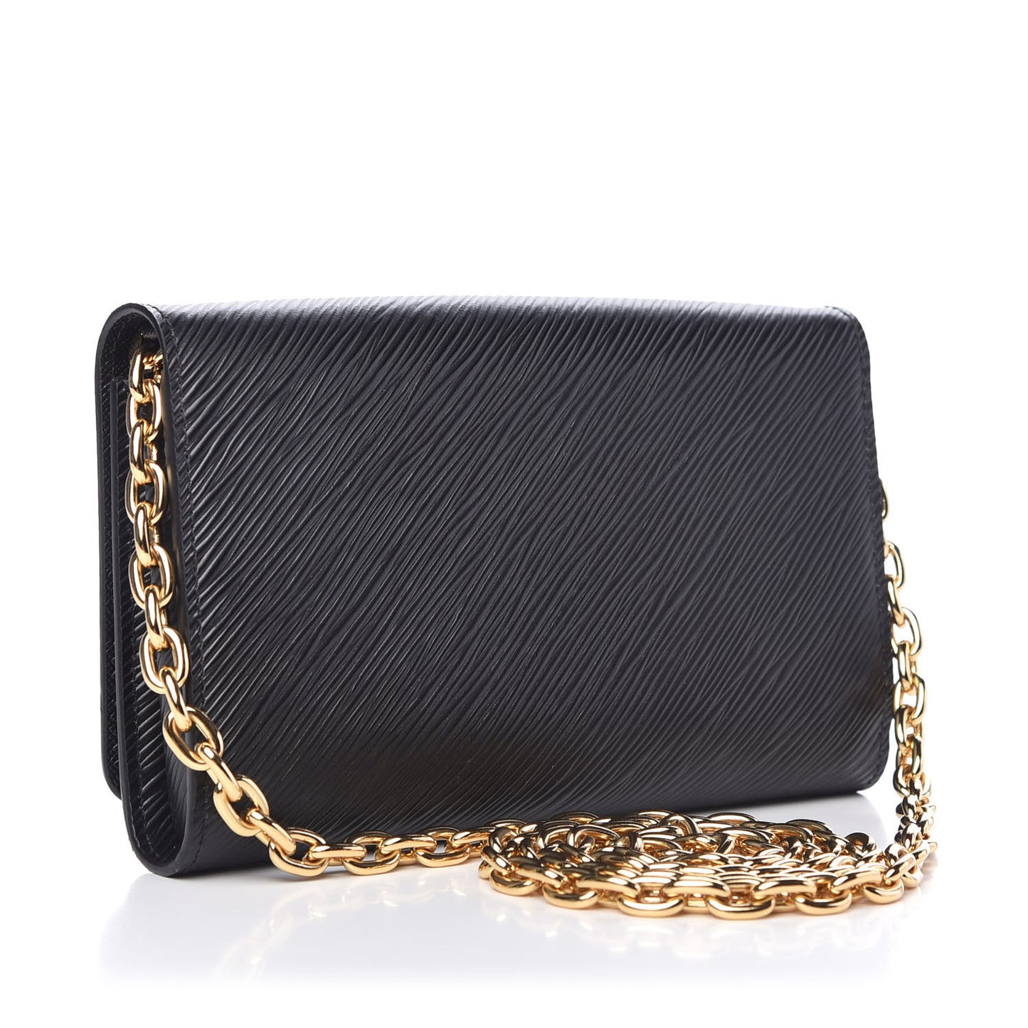 Epi Love Lock Twist Chain Wallet Black
