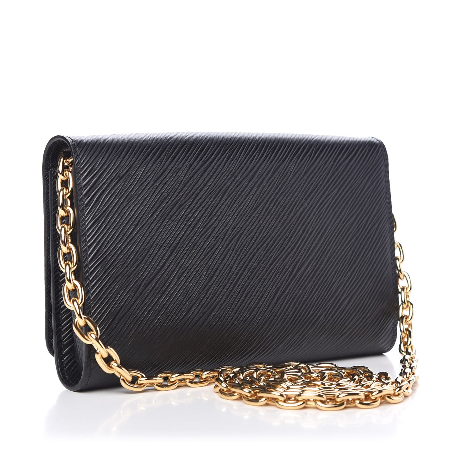 Louis Vuitton Epi Love Lock Twist Chain Wallet Black 3 of 8