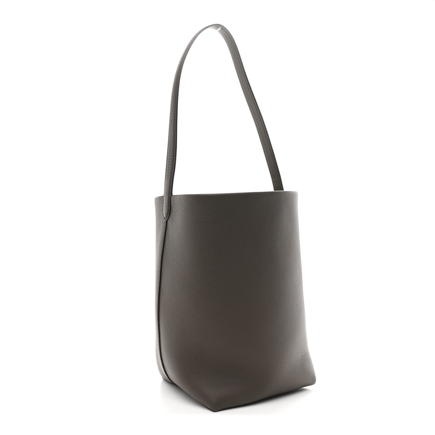 Grained Calfskin Medium N/S Park Tote Taupe