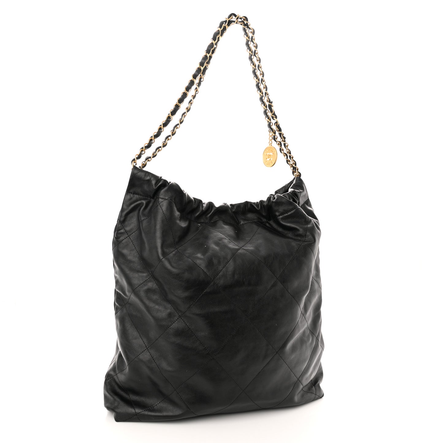 leather tote black