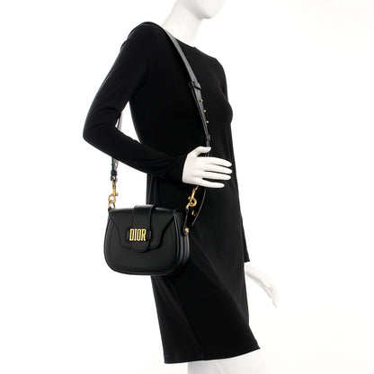 Christian Dior Calfskin D Fence Saddle Bag Black 2 of 7