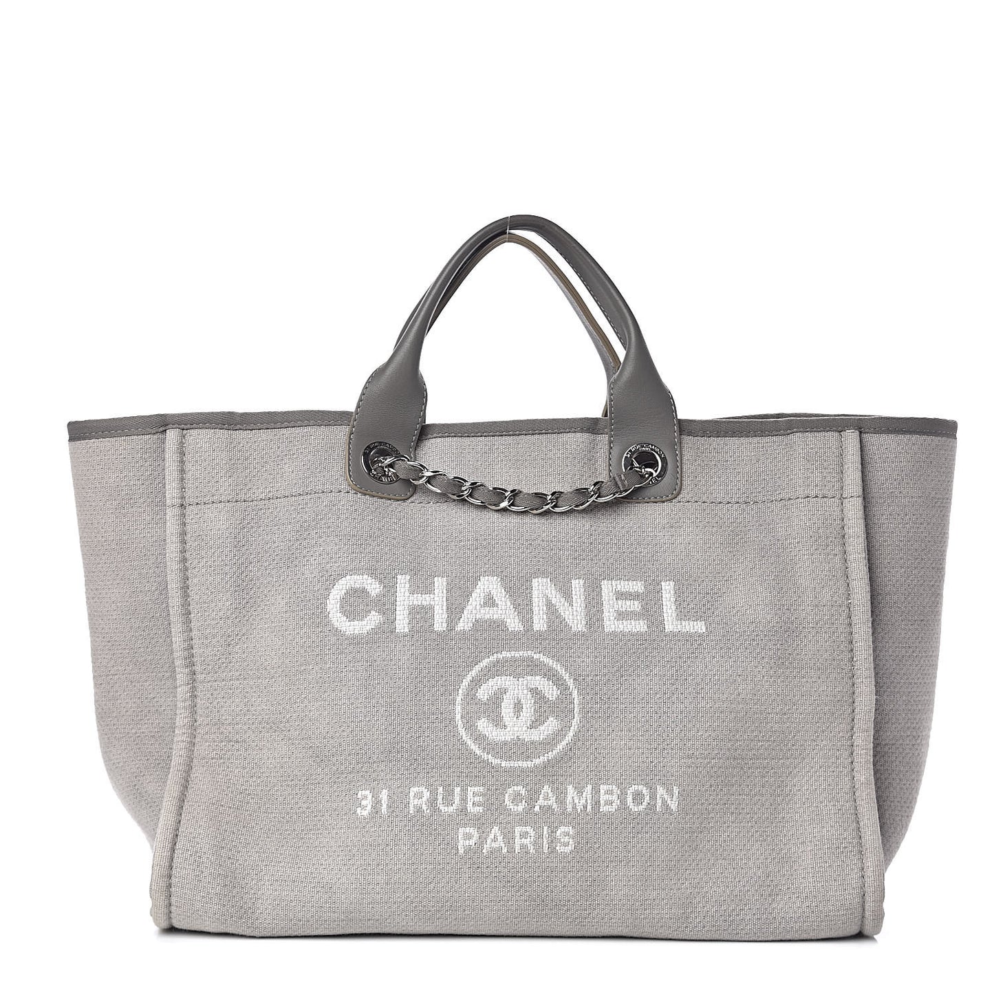 Canvas Large Deauville Tote Grey