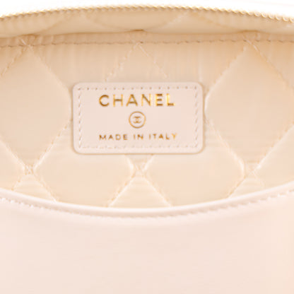 Chanel Caviar Quilted Large Vanity Pouch White 7 of 10