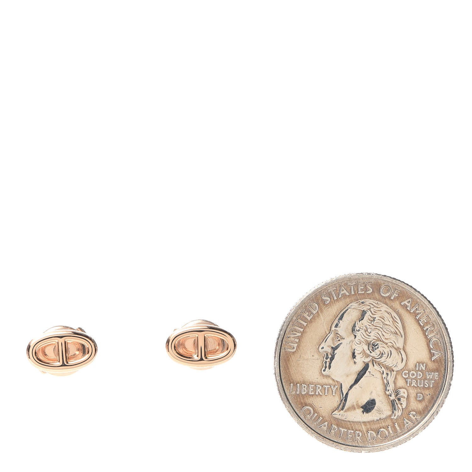 Hermes 18K Rose Gold TPM Farandole Stud Earrings 2 of 5