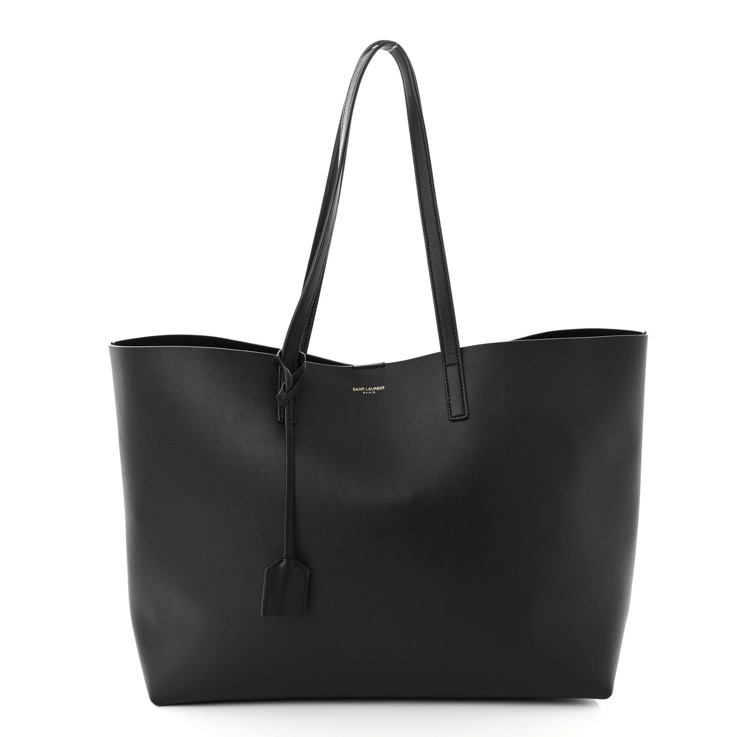 Calfskin Large Shopping Tote Black