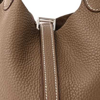 Hermes Taurillon Clemence Picotin Lock 18 PM Etoupe 8 of 11