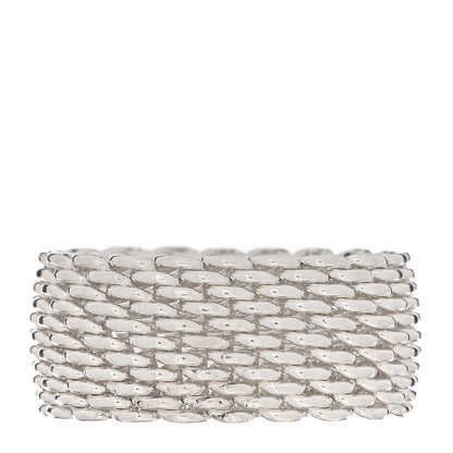 Tiffany Sterling Silver Somerset Mesh Ring 54 6.75 1 of 4