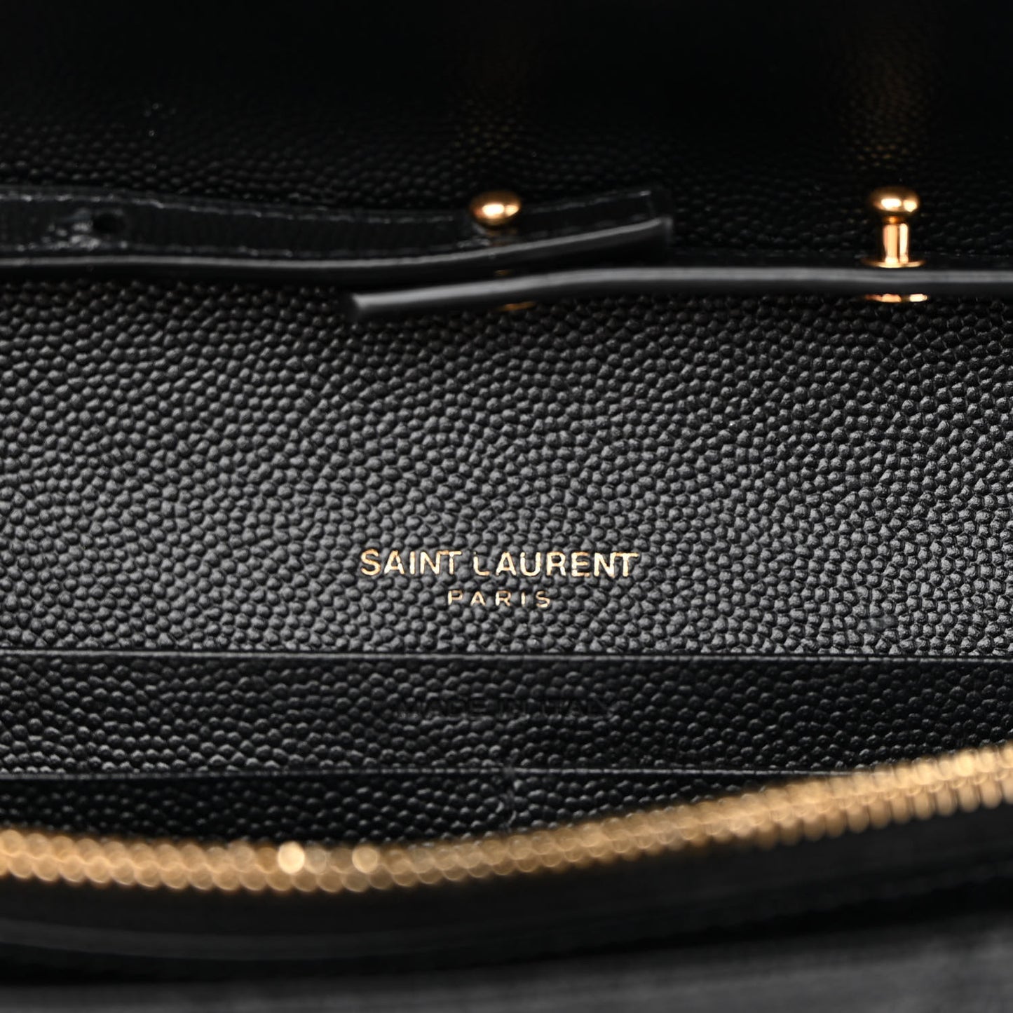 Grain De Poudre Mixed Matelasse Triquilt Monogram Chain Wallet Black