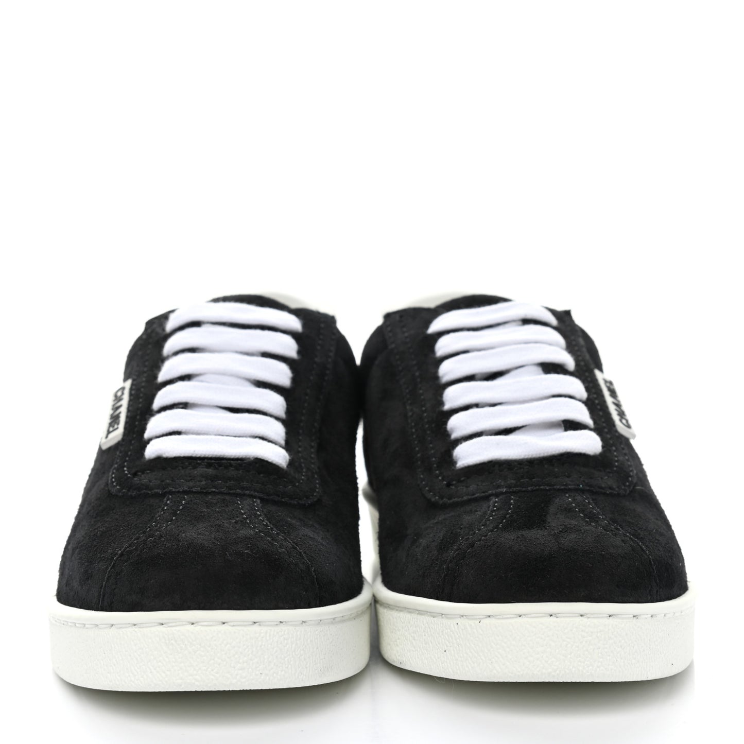 Suede Calfskin CC Sneakers 39 Black