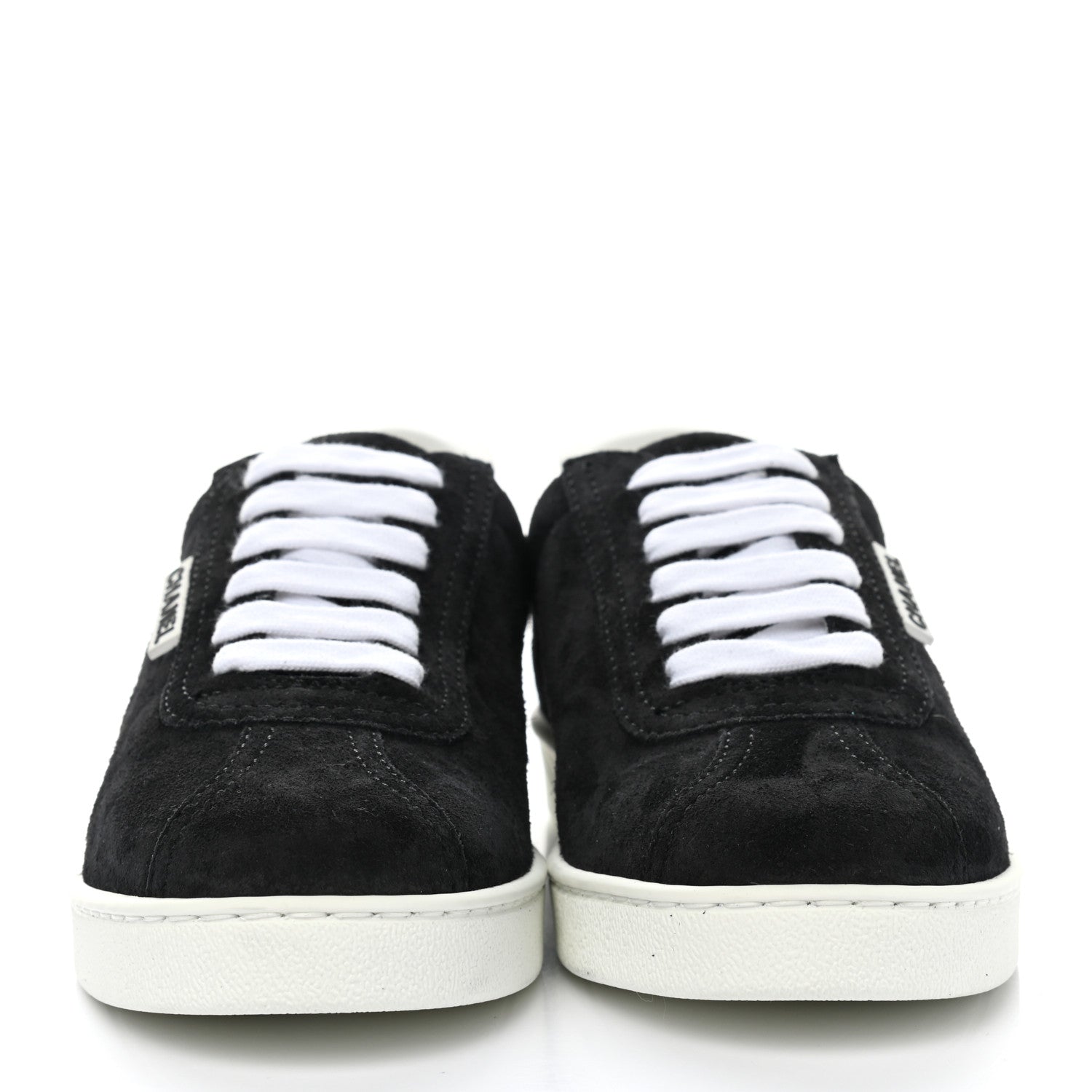 Chanel Suede Calfskin CC Sneakers 39 Black 2 of 10