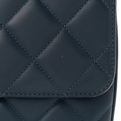 Chanel Lambskin Quilted Medium Trendy CC Flap Navy Blue 11 of 13