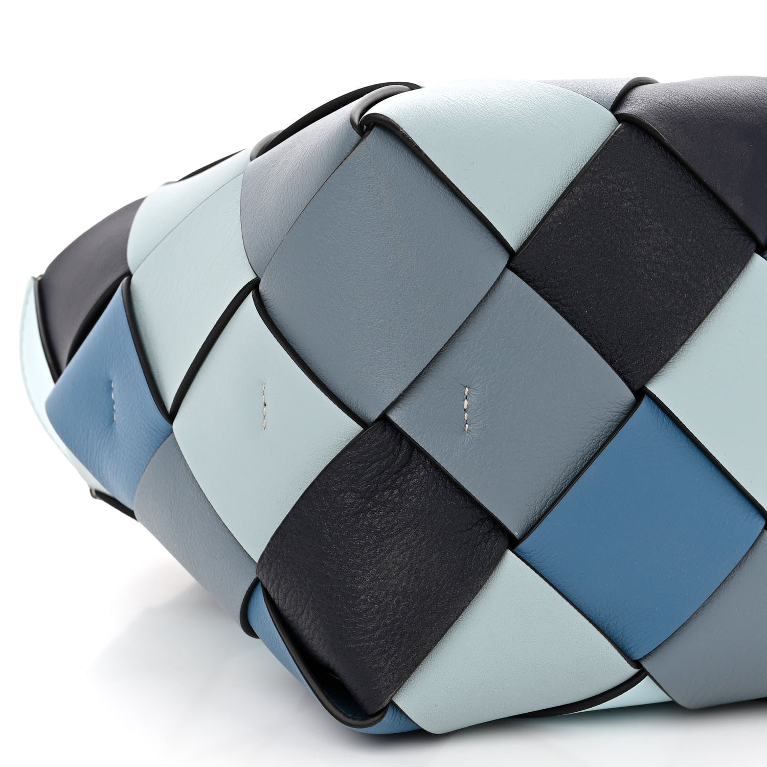 Loewe Calfskin Woven Small The Surplus Collection Basket Bag Steel Crystal 8 of 9